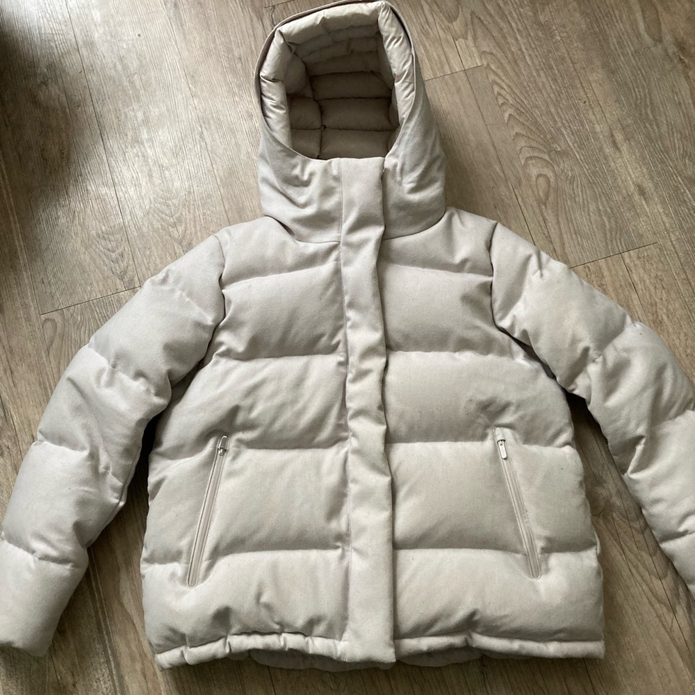 lululemon Light Pink Hooded Puffer Jacket